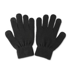Club Room Men Solid Color Knit Gloves Black One Size